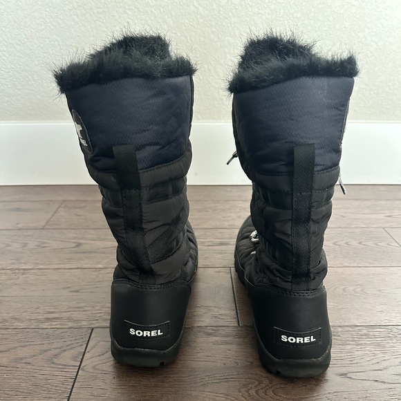 Sorel Women’s Whitney Tall Lace II Boots in Black & White - Picture 3 of 7